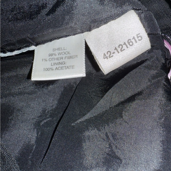 Ann Taylor Black Trousers with Pink Pin-Stripes - Picture 4 of 7